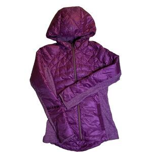 Lululemon Down For A Run Jacket Women’s 6 Purple Hooded Insulated Zip